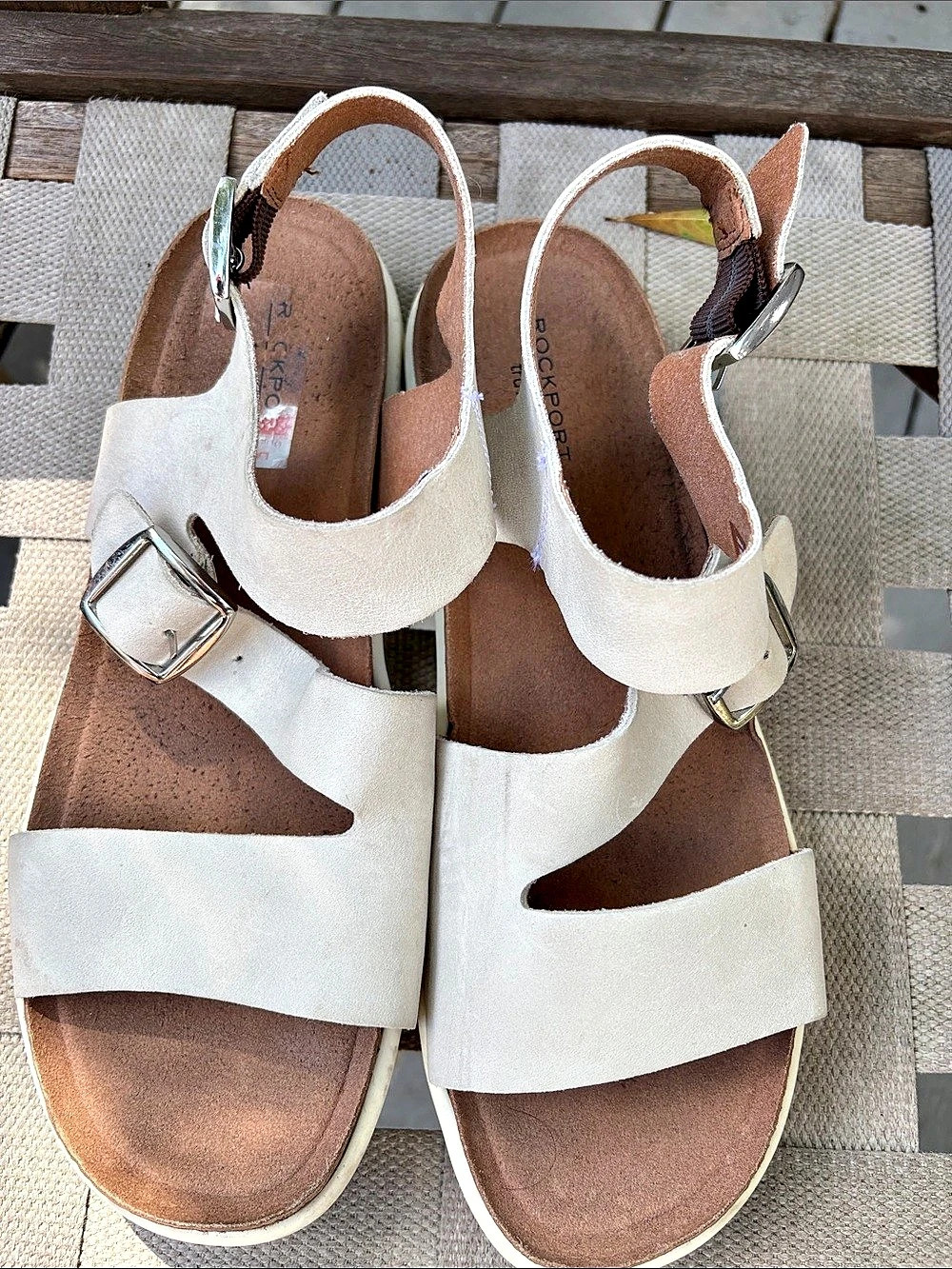 Rockport Yara Slide Sandal Strappy White US 10